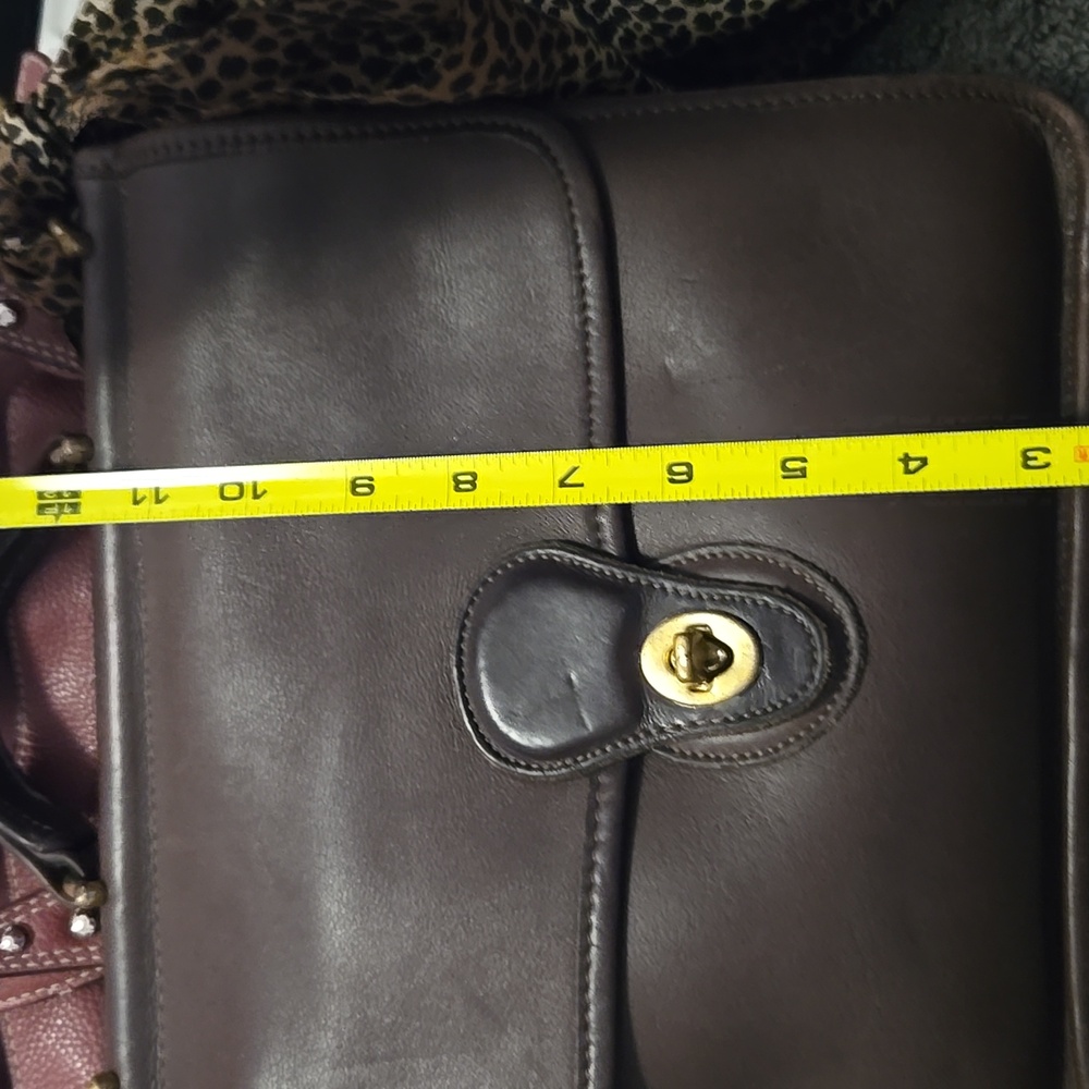 Coach Dark Brown Leather Satchel - Picture 6 of 8